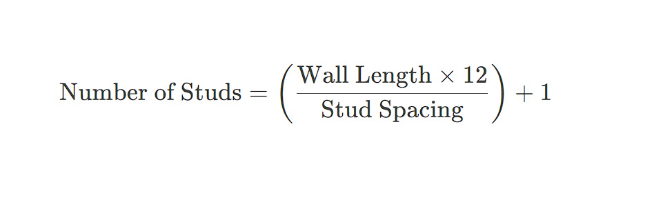 stud calculator for room